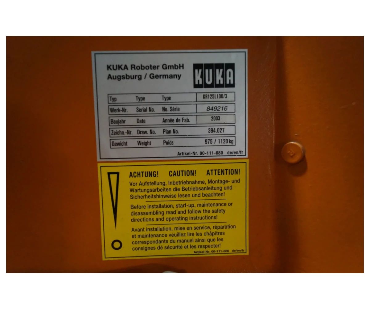Robot Przemysłowy Kuka Kr125L 100/3