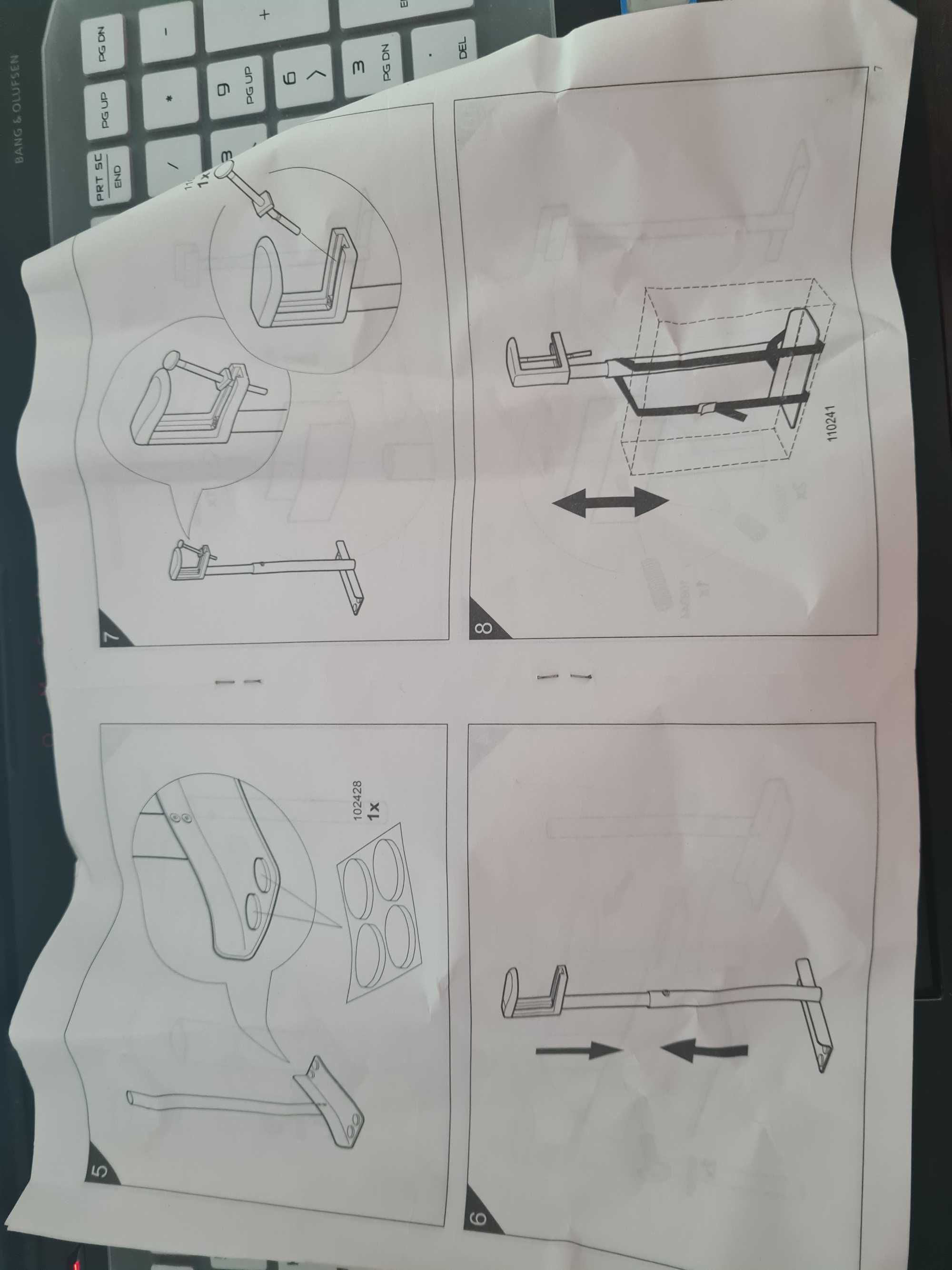 IKEA wieszak do komputera - do zawieszenia z boku biurka-stołu