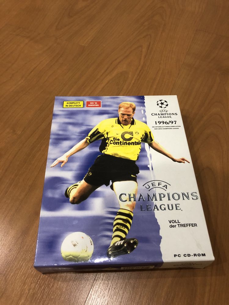 Jogo PC UEFA Champions League 1996/1997 Caixa Grande Cartão Muito Raro