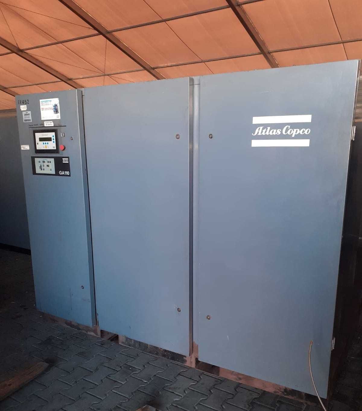 Sprężarka śrubowa ATLAS COPCO GA110, 110kW, 19,8m3/min Sprawna S013877