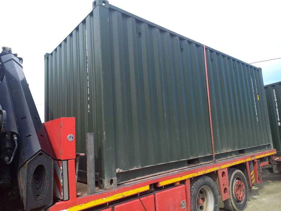 Kontener zielony 20'DC po 1 podróży morskiej Radwanice