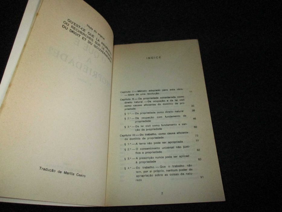 Livro O Que é a Propriedade? Proudhon