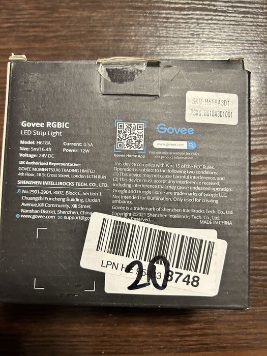 Govee RGBIC led strip light 5m