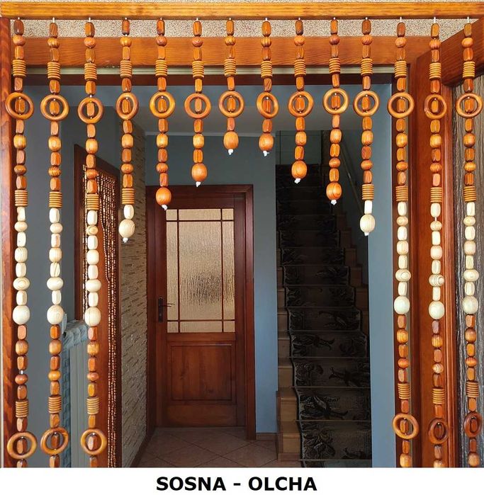 ZASŁONA kotara drewniana KORALIKI DO DRZWI parawan