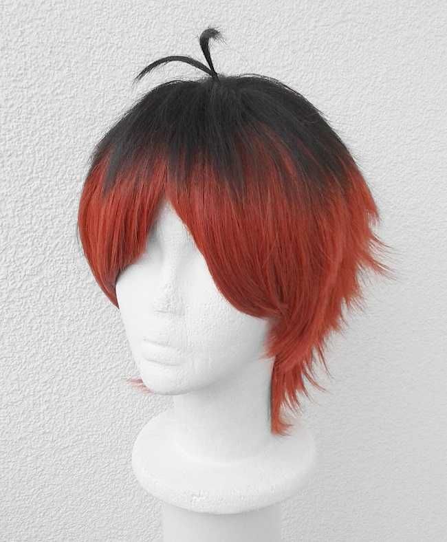 Czerwona ruda peruka krótka męska Stark Sousou no Frieren cosplay wig