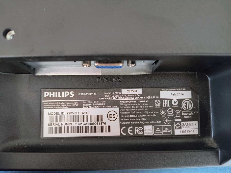 Monitor Philips Model 223V5LSB2/10