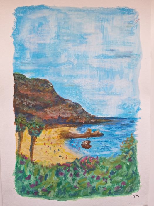 Desenho Pastel de Óleo sobre Papel