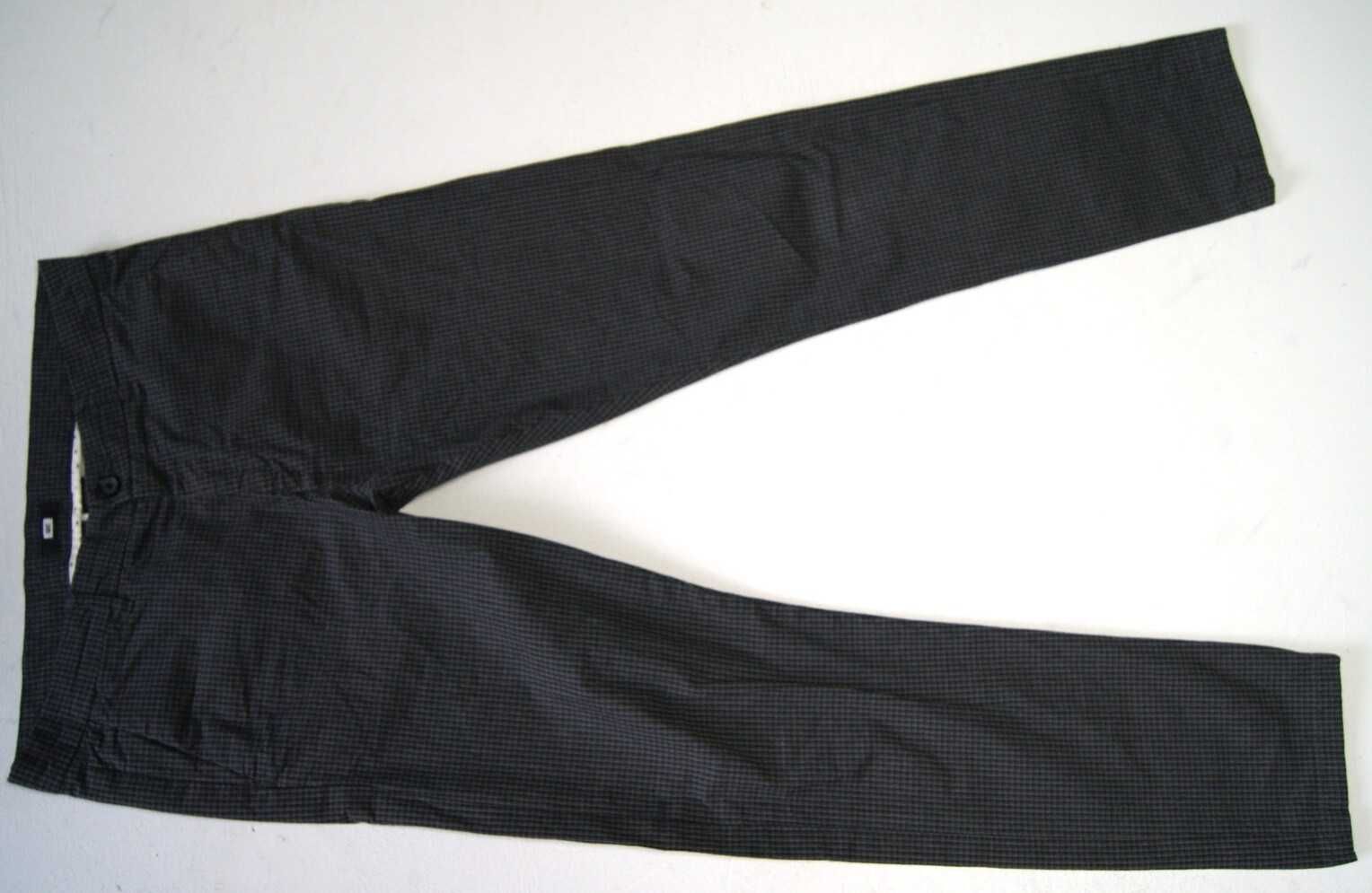 WE BILLY SLIM MICRO CHECK W33 L32 PAS 90  spodnie męskie chino jnowe