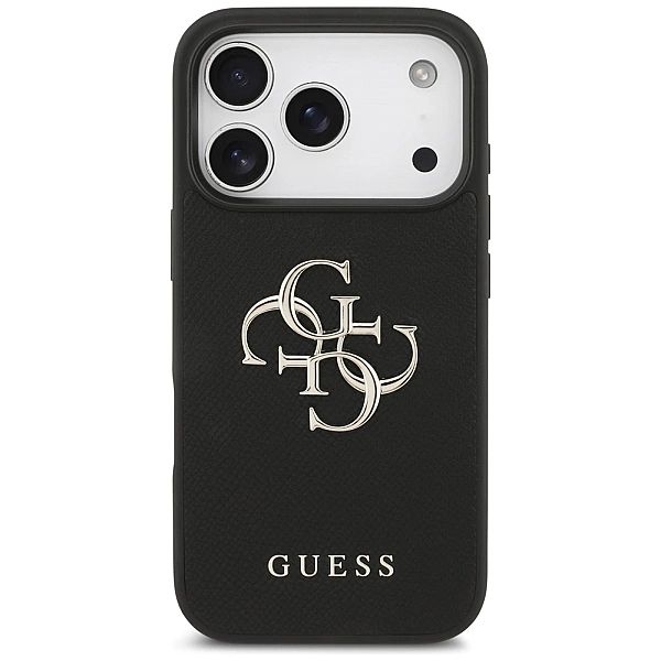 Etui Guess Grained Big 4G & Classic Logo na iPhone 17 Pro - czarne