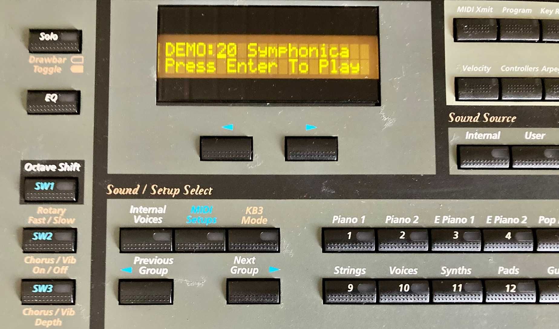 Piano Kurzweil PC2X com Orchestral Rom