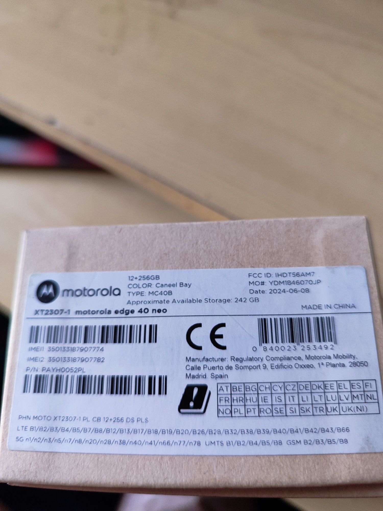 Motorola edge 40 neo 256gb