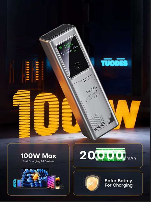батарея для ноутбуков Tuodes PD 100W Power Bank 20000mAh