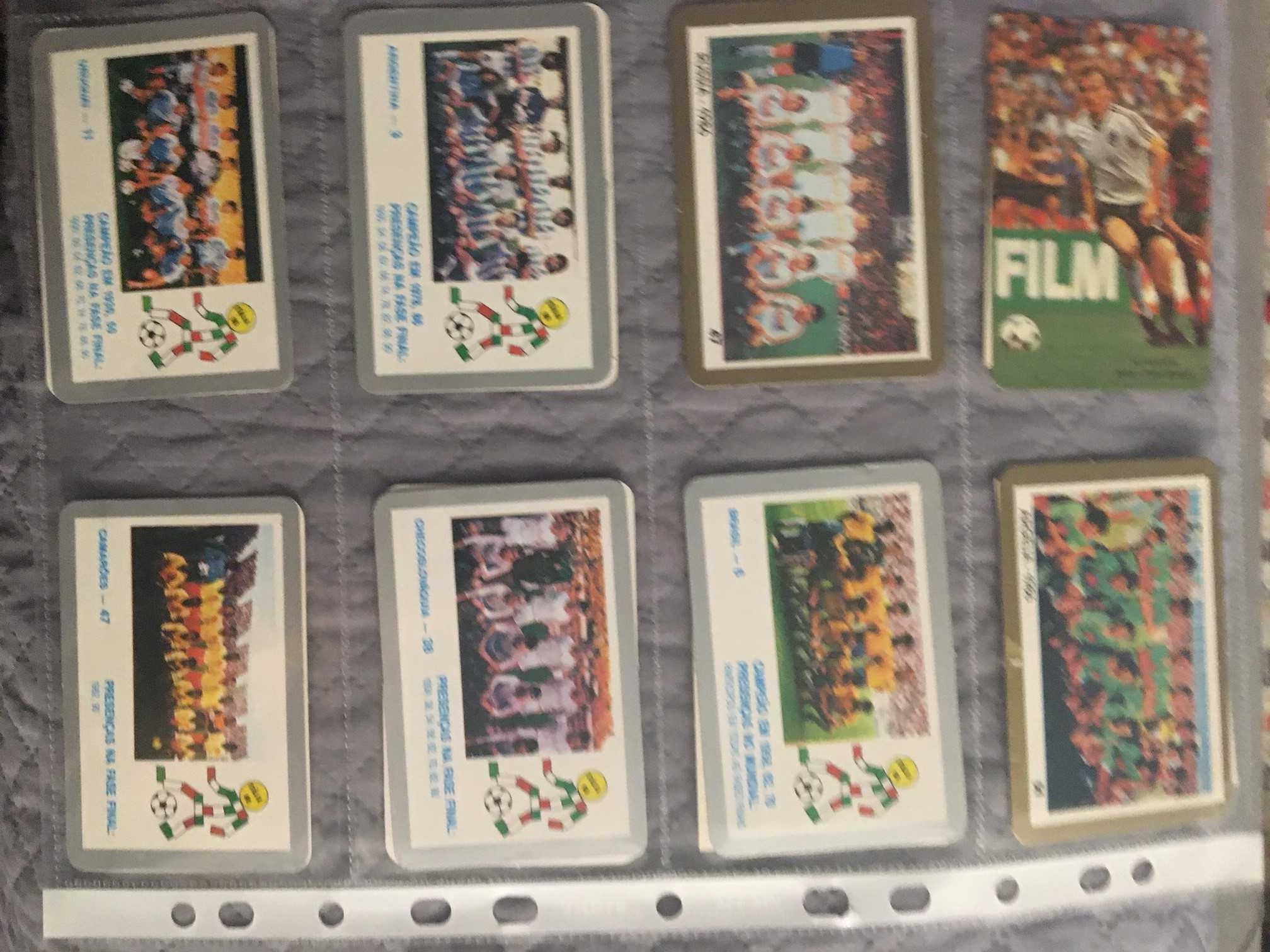 Lote 36 calendários  antigos Mundiais e Europeus de Futebol 84/86/90