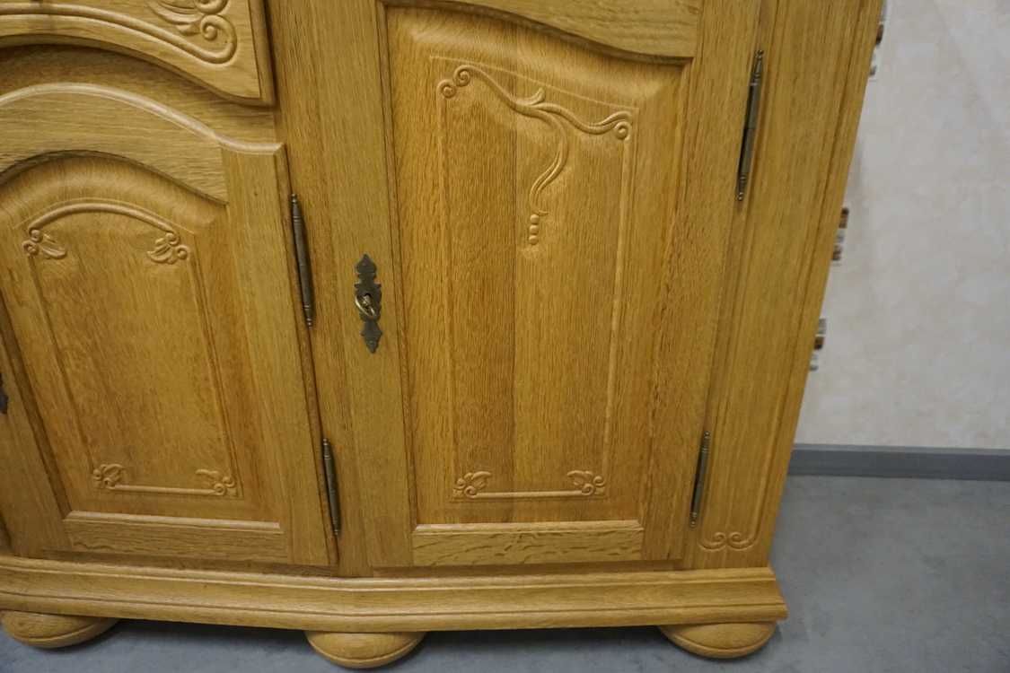 Komoda Wysoka Lity Dąb Dębowa Super pod Telewizor TV  155 cm (p-918)