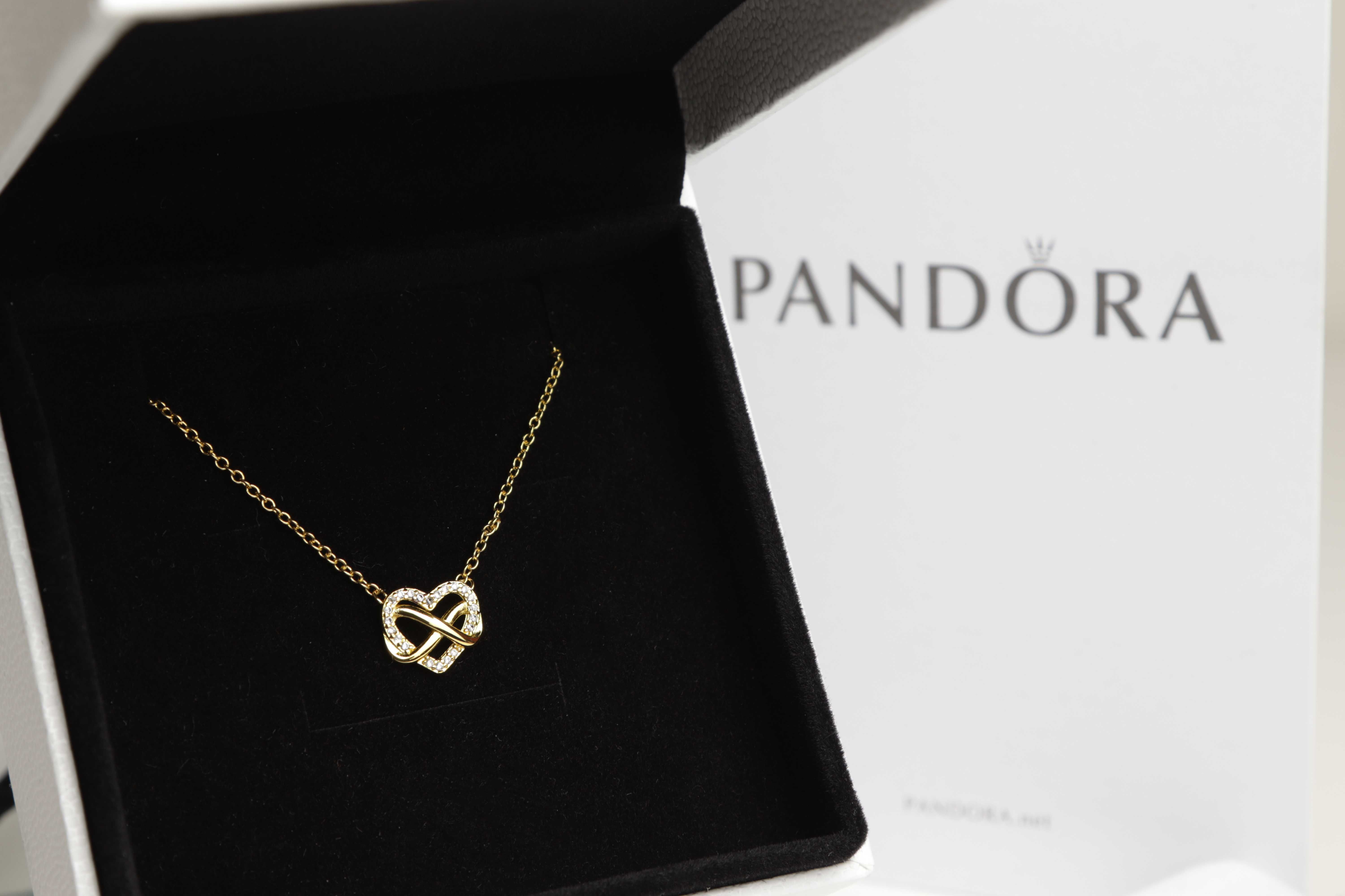 Супер знижка Pandora намисто Блискуче серце нескінченності