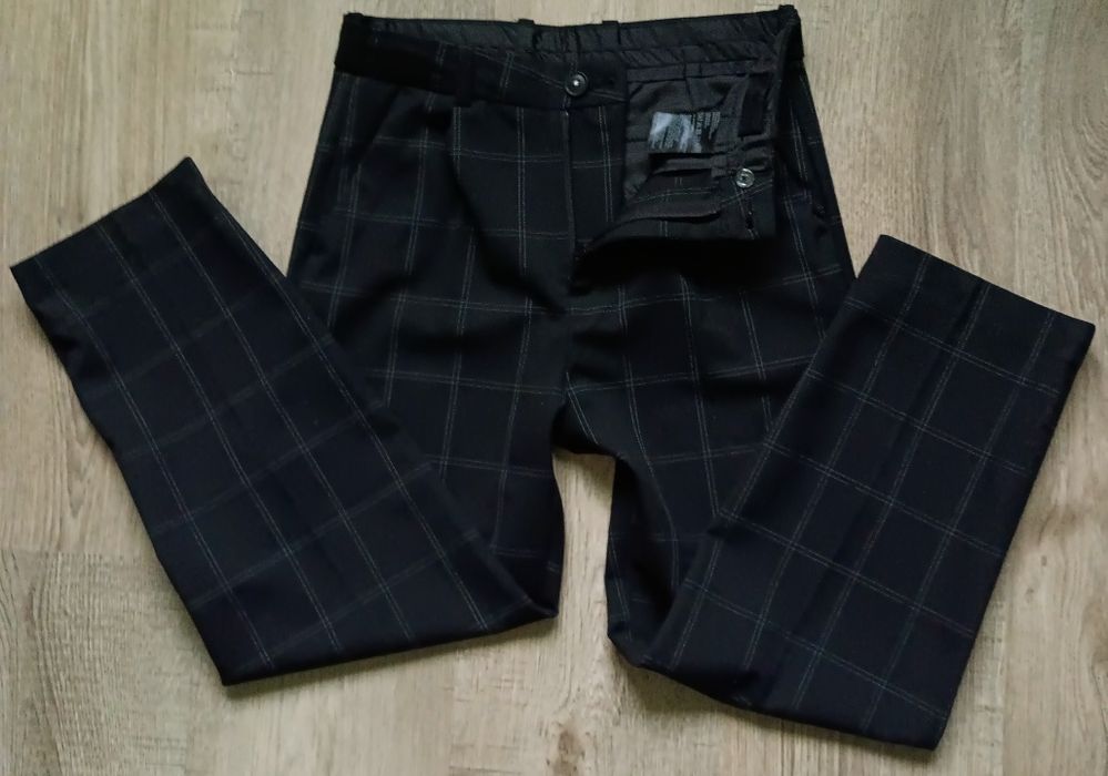 Bardzo eleganckie wizytowe okolicznosciowe-czarne spodnie chlopieceH&M