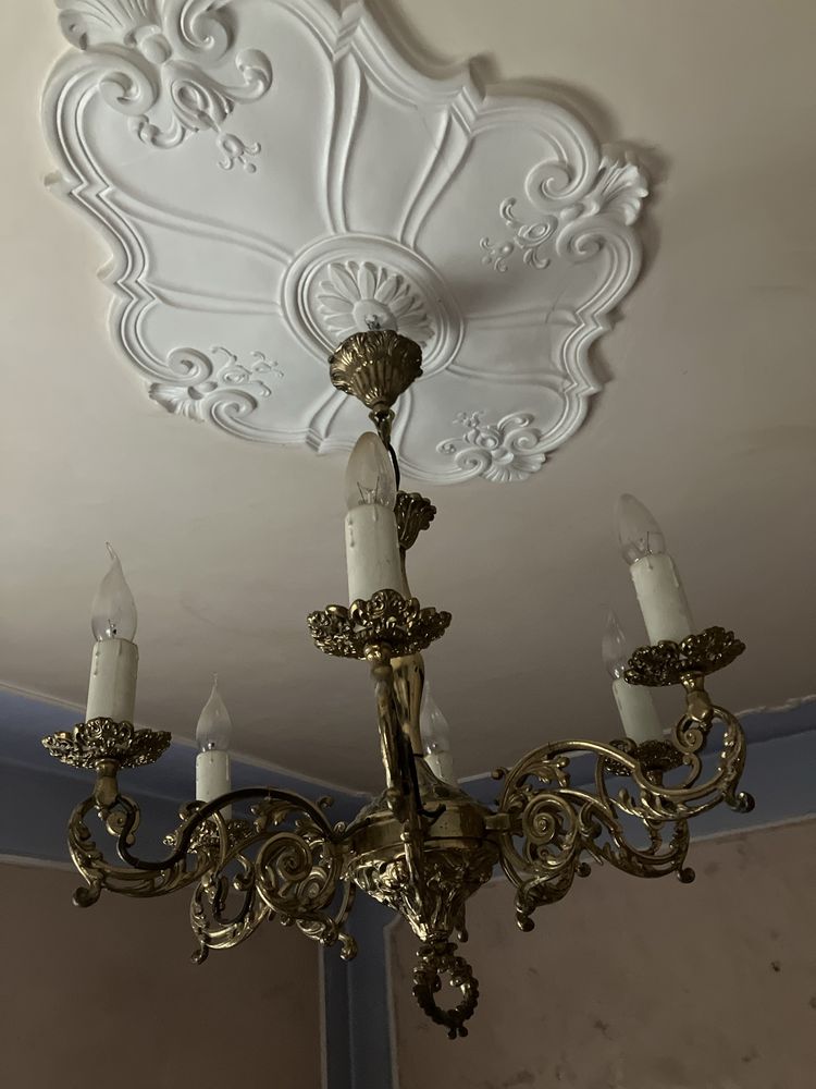 Lampa mosiężna-żyrandol- Francja