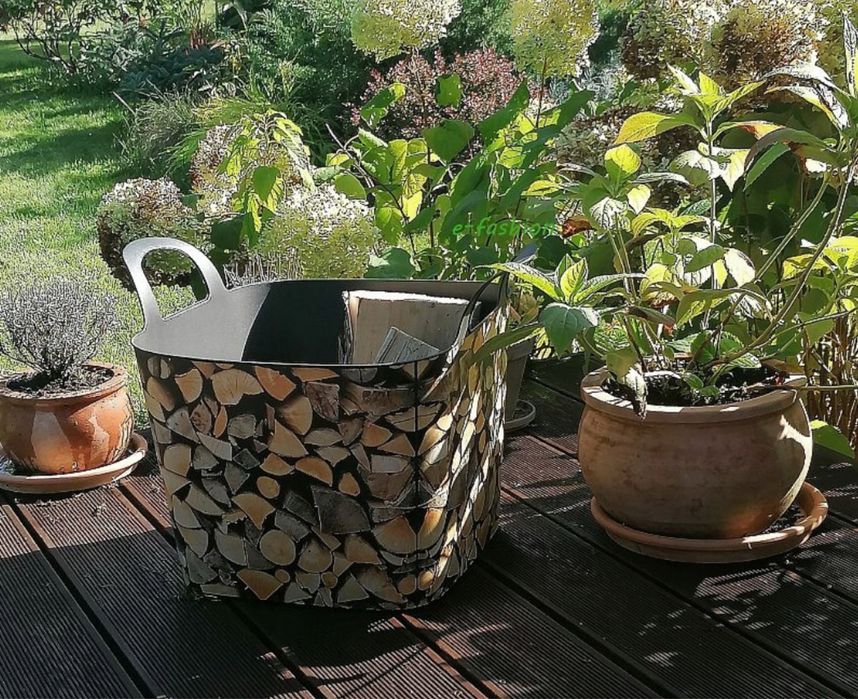 Stojak na drewno kominkowe Kosz na drewno drzewo do Kominka Torba 36L