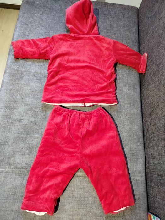 Komplet dziecięcy ciepła bluza + spodnie 12m