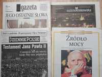 Gazety 8.IV.2005 r. Dzień pogrzebu Jana Pawła II