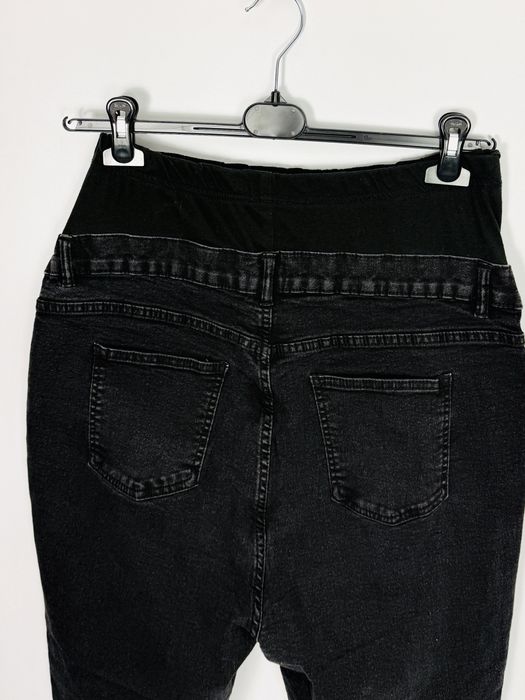 Ciążowe jeansy czarne z panelem M 38 Boohoo
