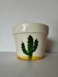 Ceramiczna doniczka w namalowane kaktusy