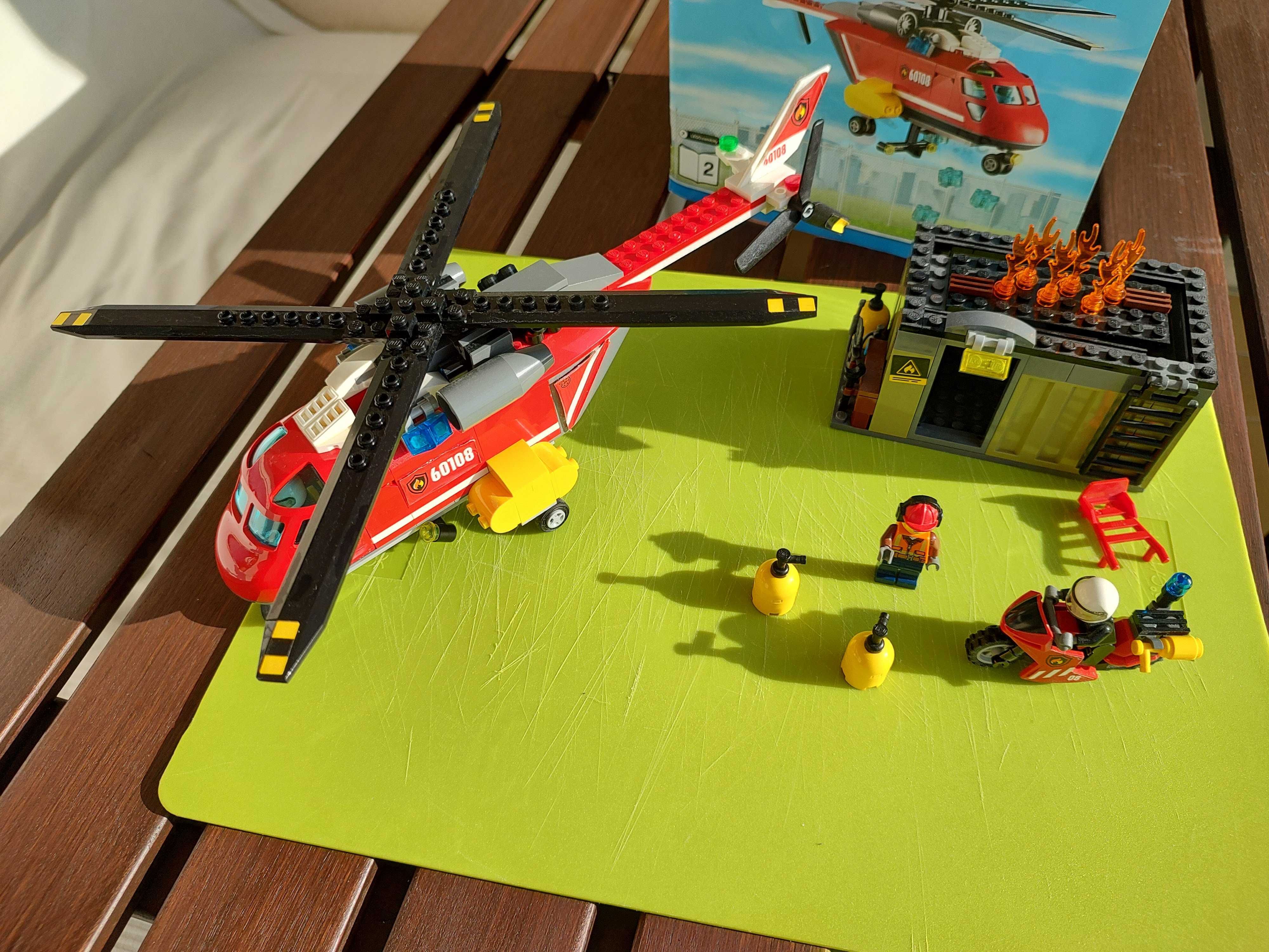 Klocki LEGO City Helikopter Strażacki pożar 60108 + instrukcja