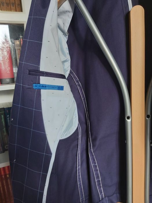 Marynarka Męska - niebieska w kratę. ZARA MEN. R.46
