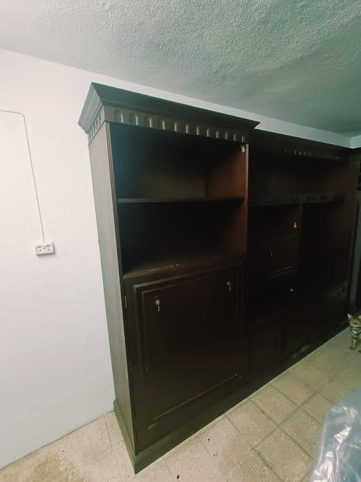 Móvel de sala grande com vários módulos muitas prateleiras, armario