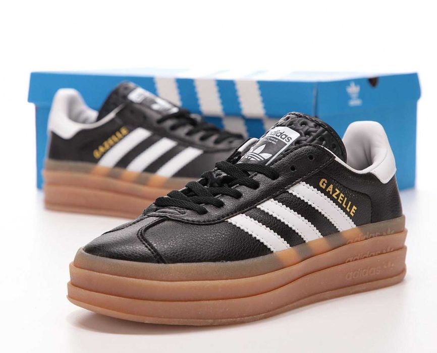 Кросівки Adidas Gazelle Bold Platform black/brown premium