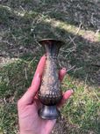 Wazon flakon mosiężny vintage retro
