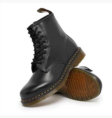 Жіночі Dr. Martens 1460 SMOOTH LEATHER Lace Up Boots Black Оригінал