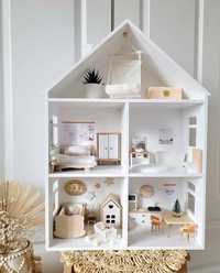NOWY Biały drewniany domek dla myszek maileg lalek  mebelki