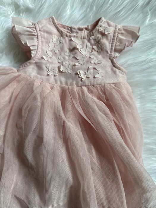 Elegancka sukienka tiulowa z motylkami Early Days 0–3 miesiące