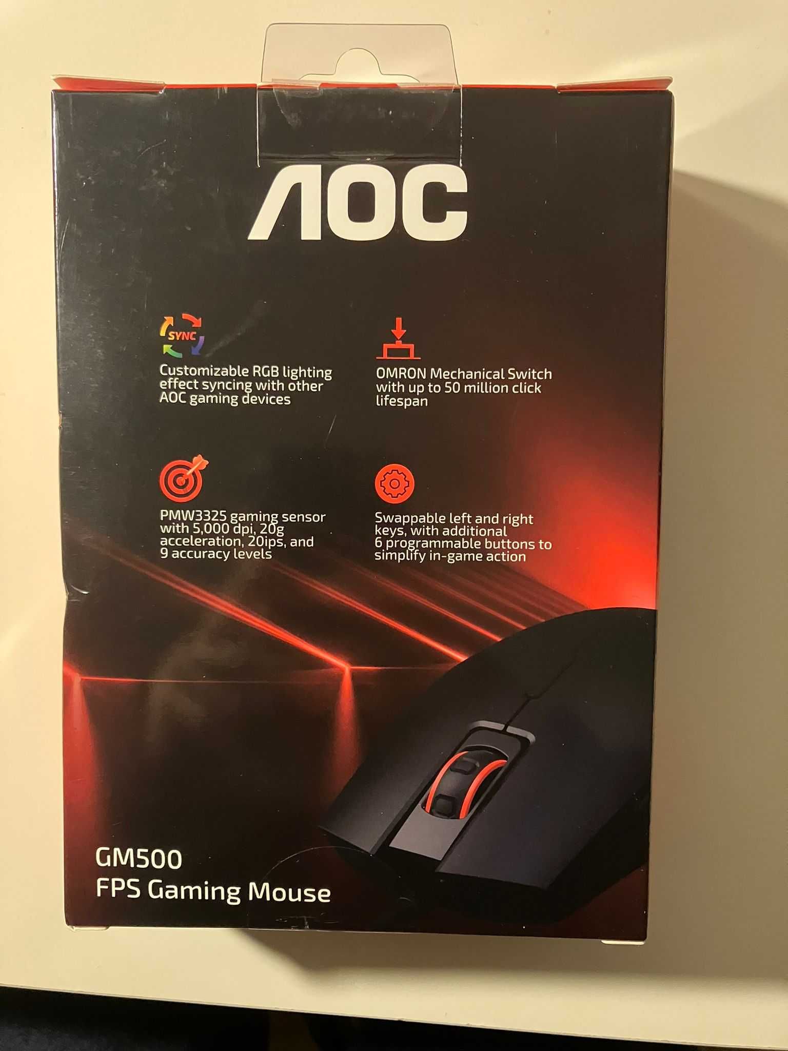 rato gaming AOC gm500 novo