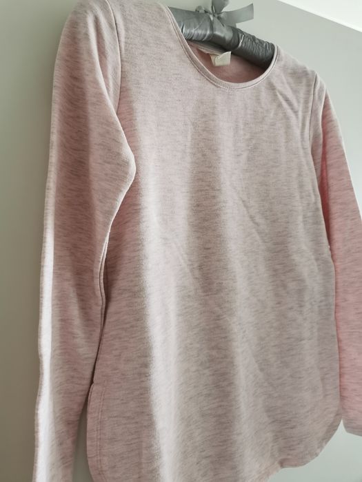 Cieplejsza jasnoróżowa bluzka/bluza z H&M rozm. 146/152