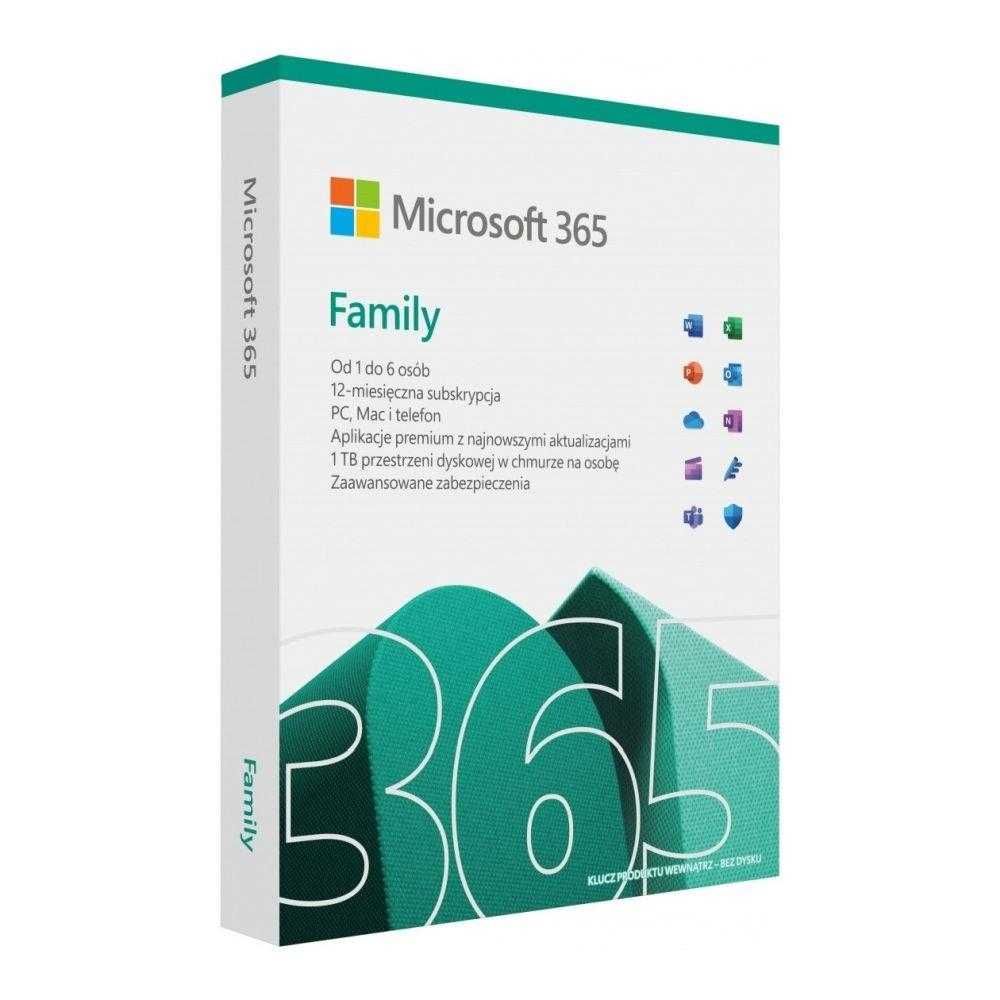 Oprogramowanie Microsoft 365 Family PL P10 1Y 6Users Win/Mac FV