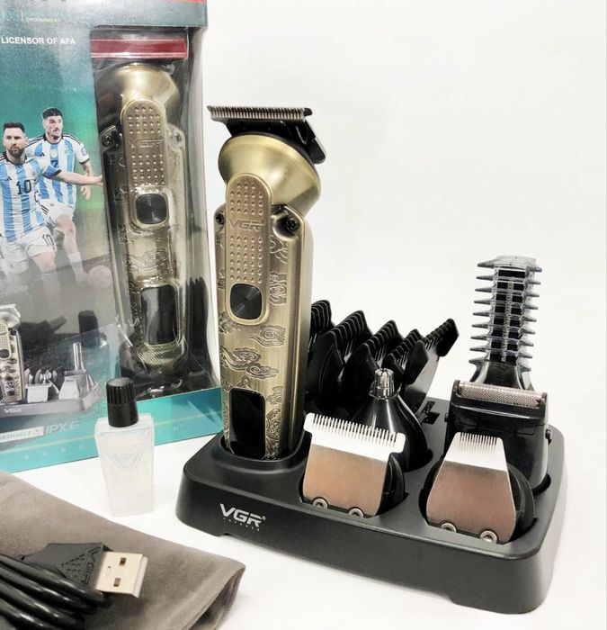 Набір для стрижки 6 в 1 VGR – волосся та борода, для стрижки аолос