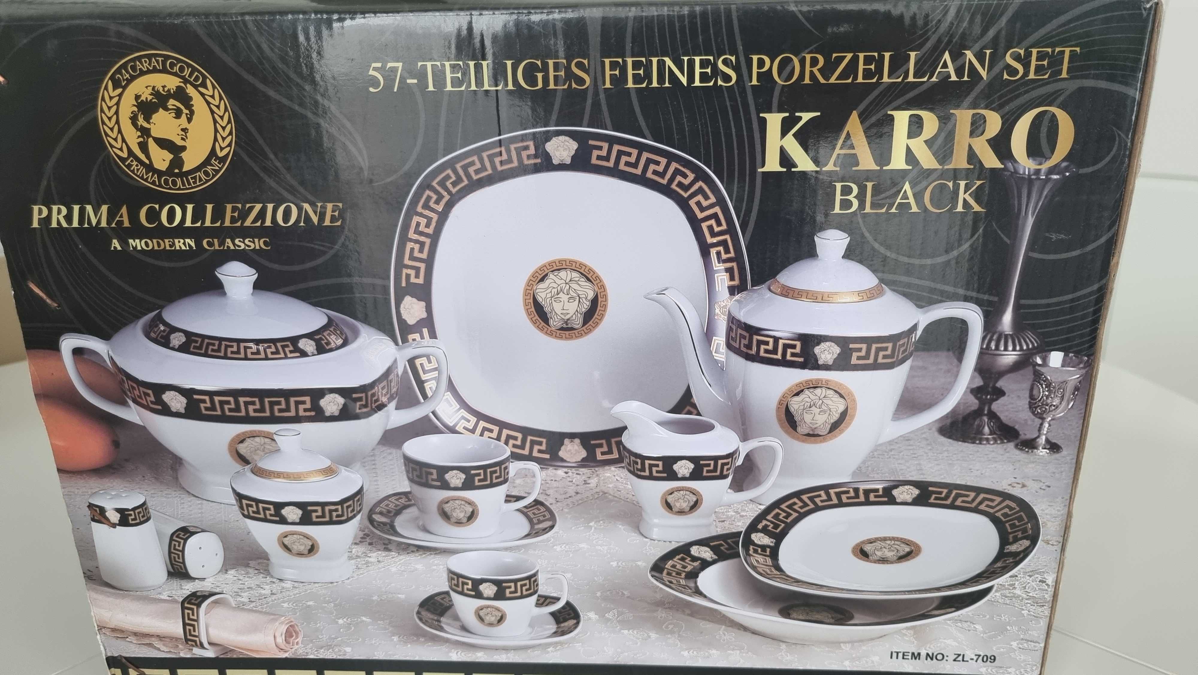 Zestaw 57 częściowej porcelany  / 24-karat złota / Zestaw obiadowy