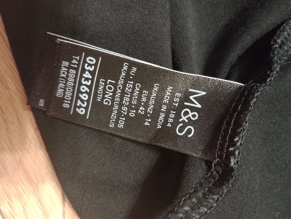 T-shirt koszulka czarna bluzka Marks&Spencer 42 L XL 14
