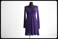 Fioletowa sukienka na chłodniejsze dni rozmiar 36 S - 38 M