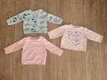 Zestaw komplet dla dziewczynki 4 sztuki bluza bluzy sweterek roz 74