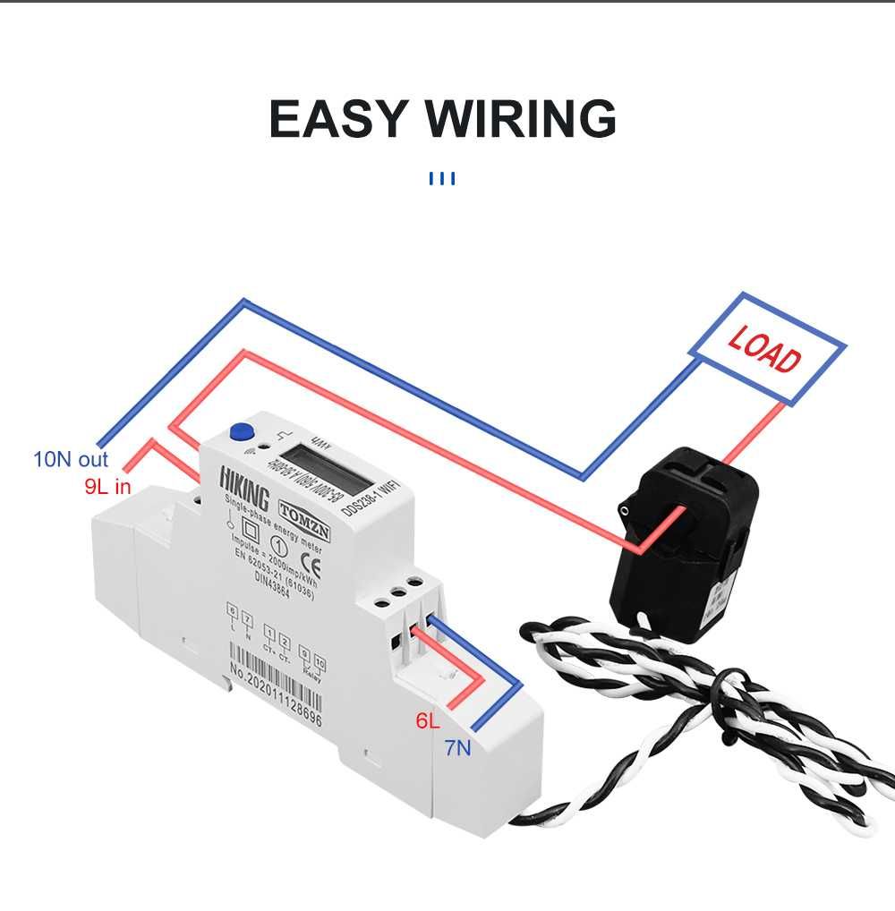 Contador/analizador/Medidor/Interruptor energia elétrica WIFI