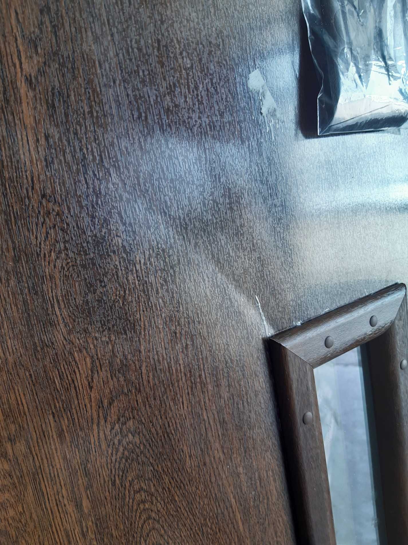 Drzwi OUTLET zewnętrzne EKO-NORM Płaskie S10 Lewe 90 Orzech nr259