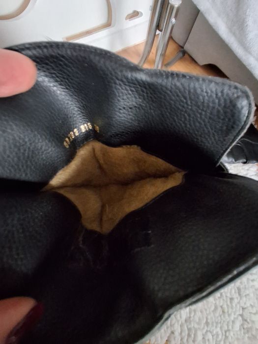 Czarne długie ocieplane kozaki