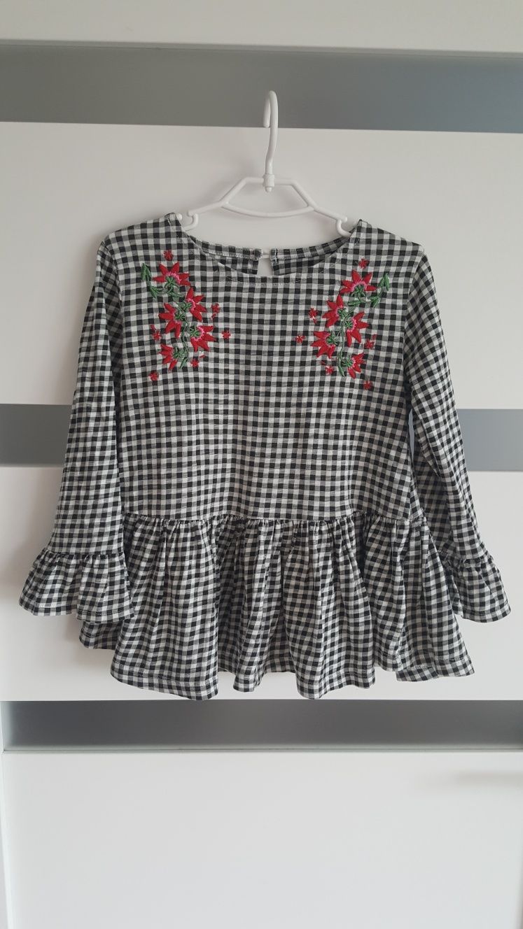 Bluzka tunika haftowana kwiaty Dunnes r. 6lat 116cm