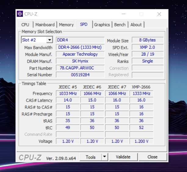 Pamięć Ram DDR4 8GB Panther 2666 MHz