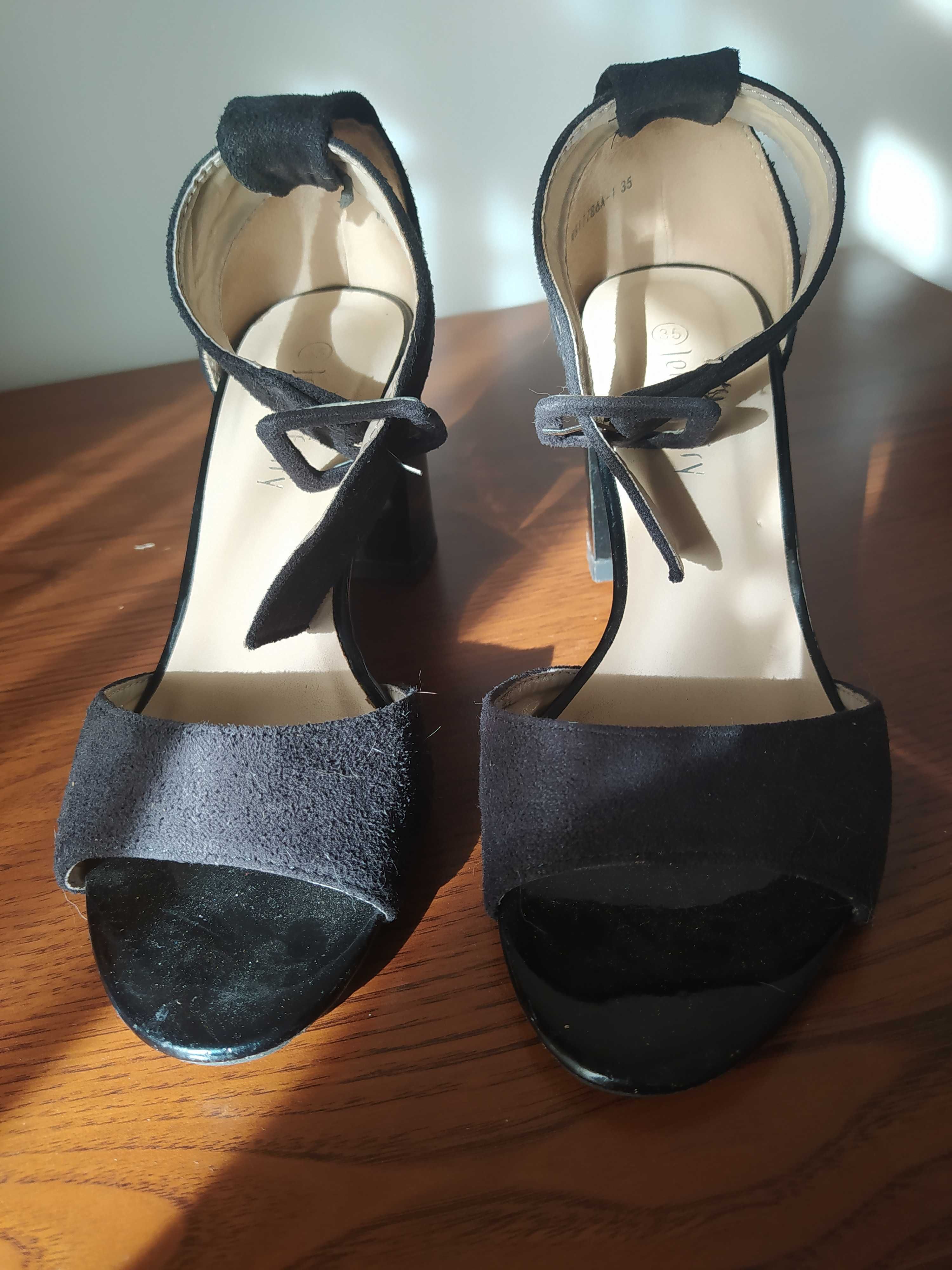 Sandały damskie, rozmiar 35, czarne, CCC
