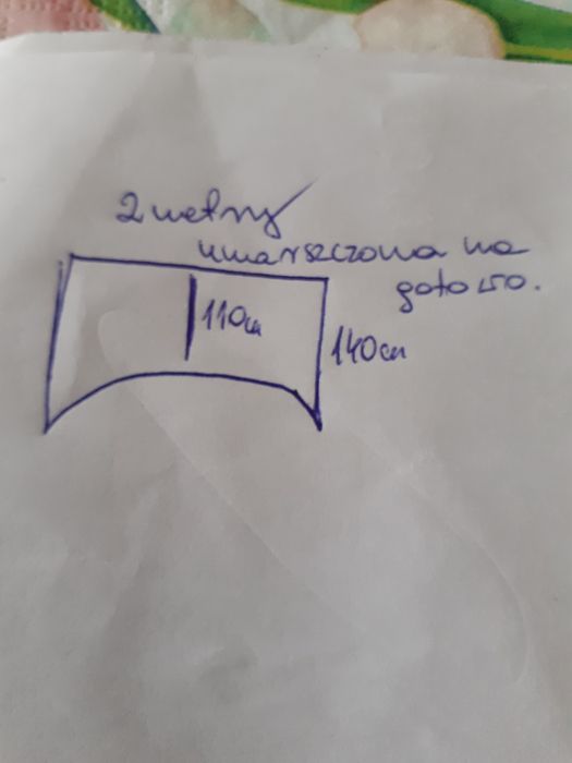 Gotowa firanka dekoracyjna na tasmie