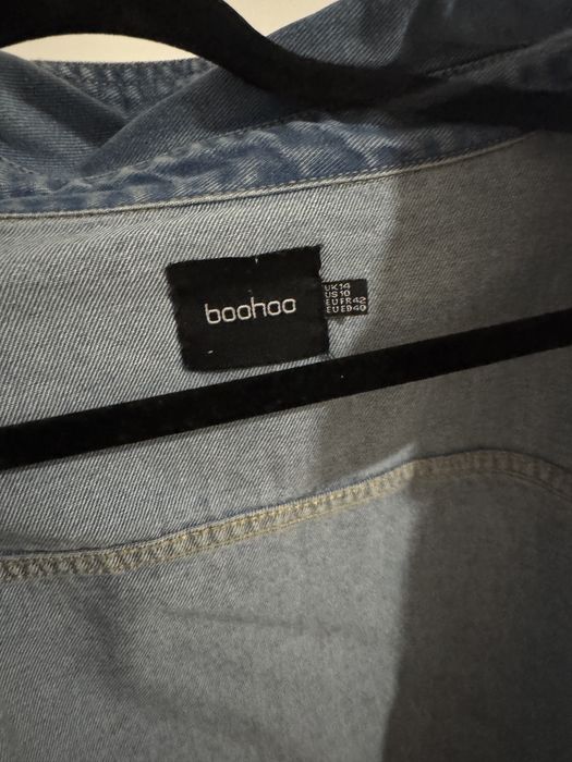 Kurtka jeansowa boohoo 42 XL przetarcia